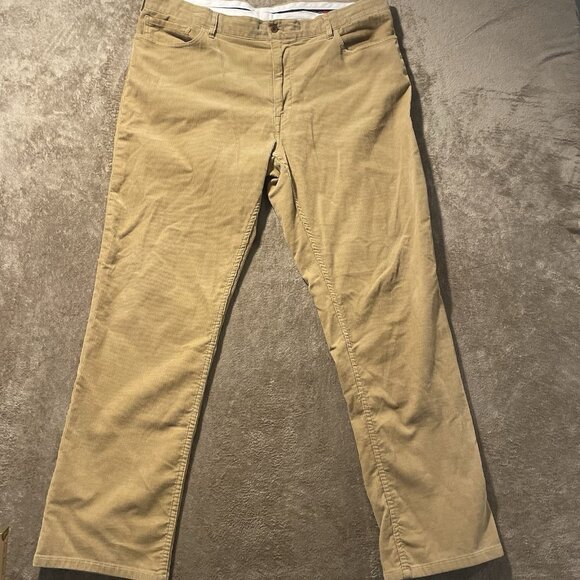Polo Golf Ralph Lauren Pants Men 38x32 Corduroy Classic Fit Tan Zipper Outdoors - Picture 1 of 9